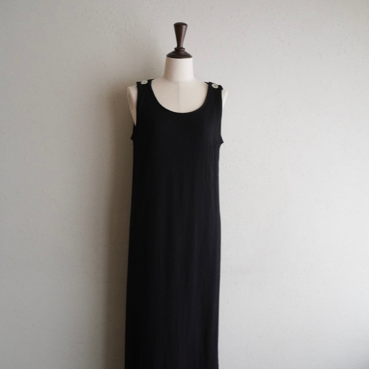 90s Sleeveless Black Dress Made in USA