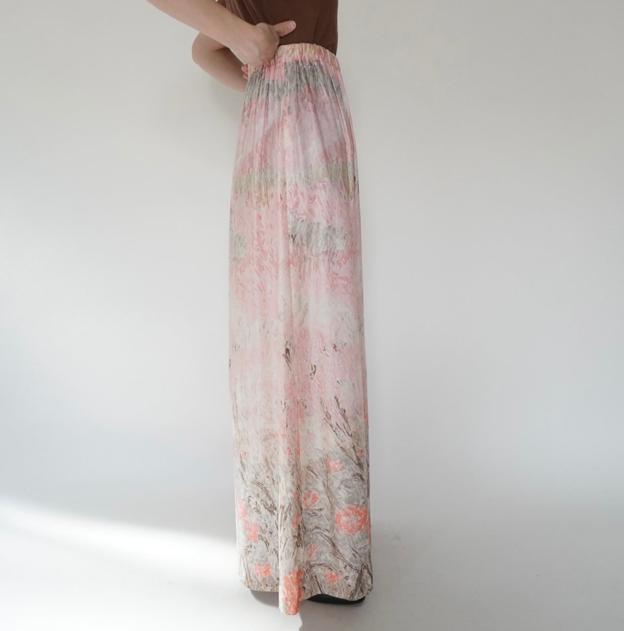 70s Printed Maxi Skirt