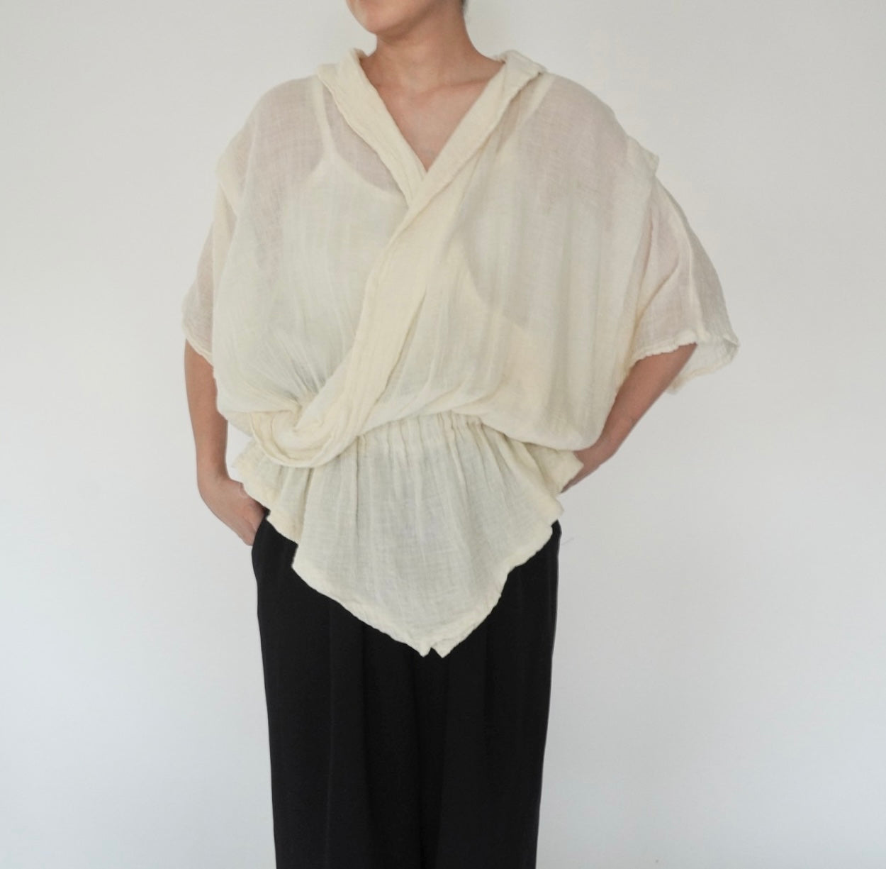 80s Gauze Design Top