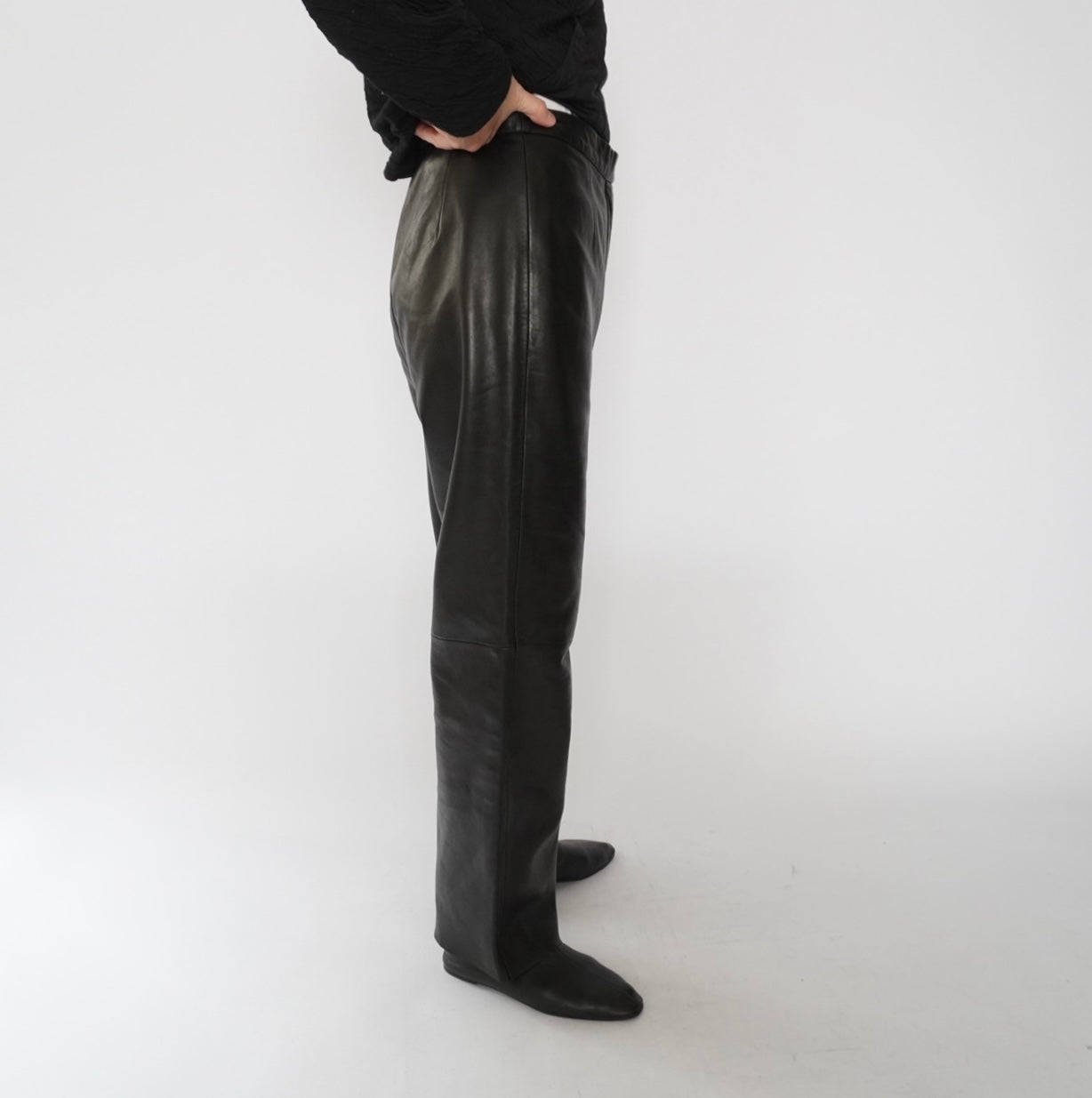 90s Black Leather Pants