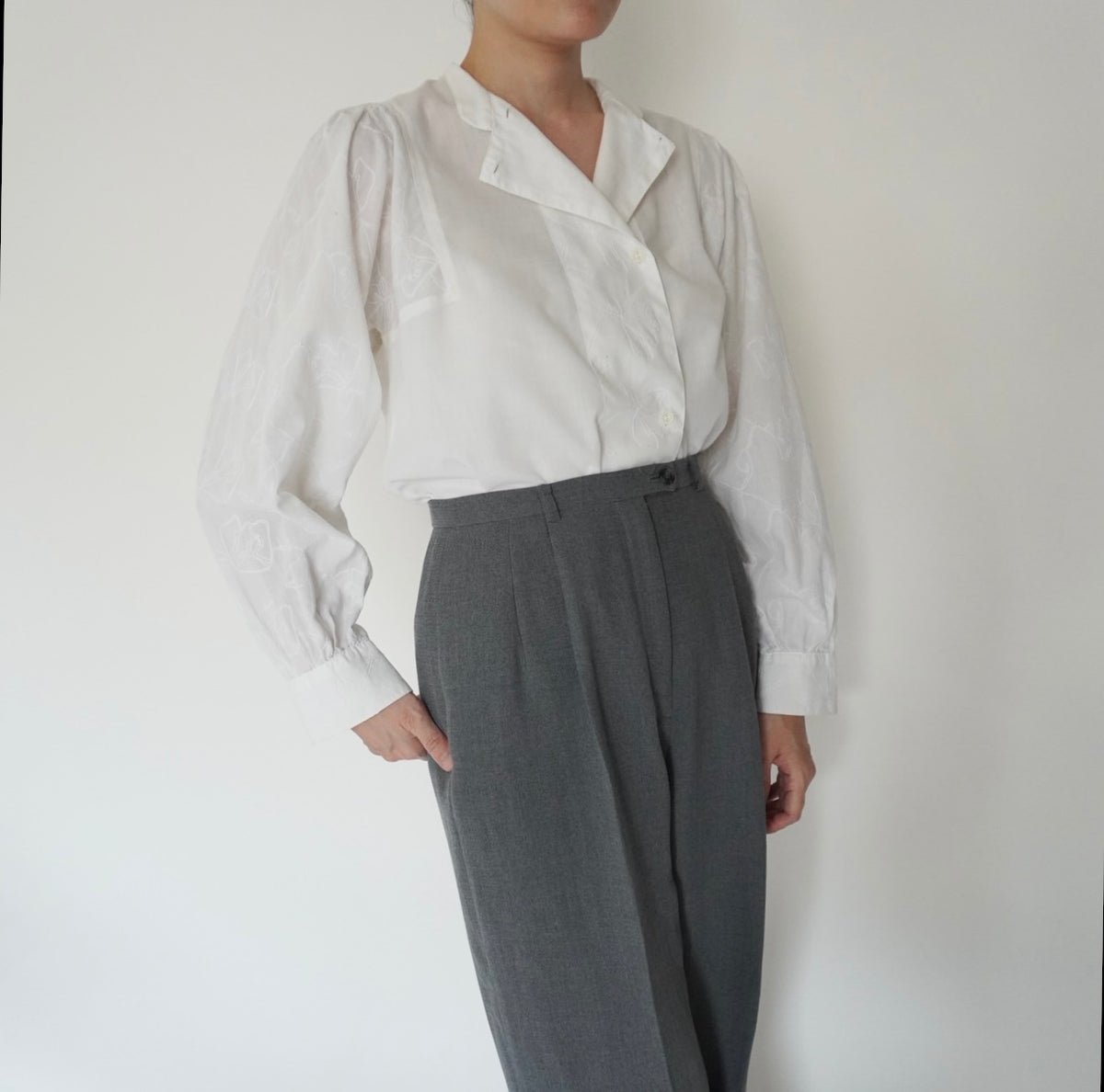 80s Embroidery Blouse