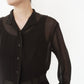 90s Brown Sheer Blouse