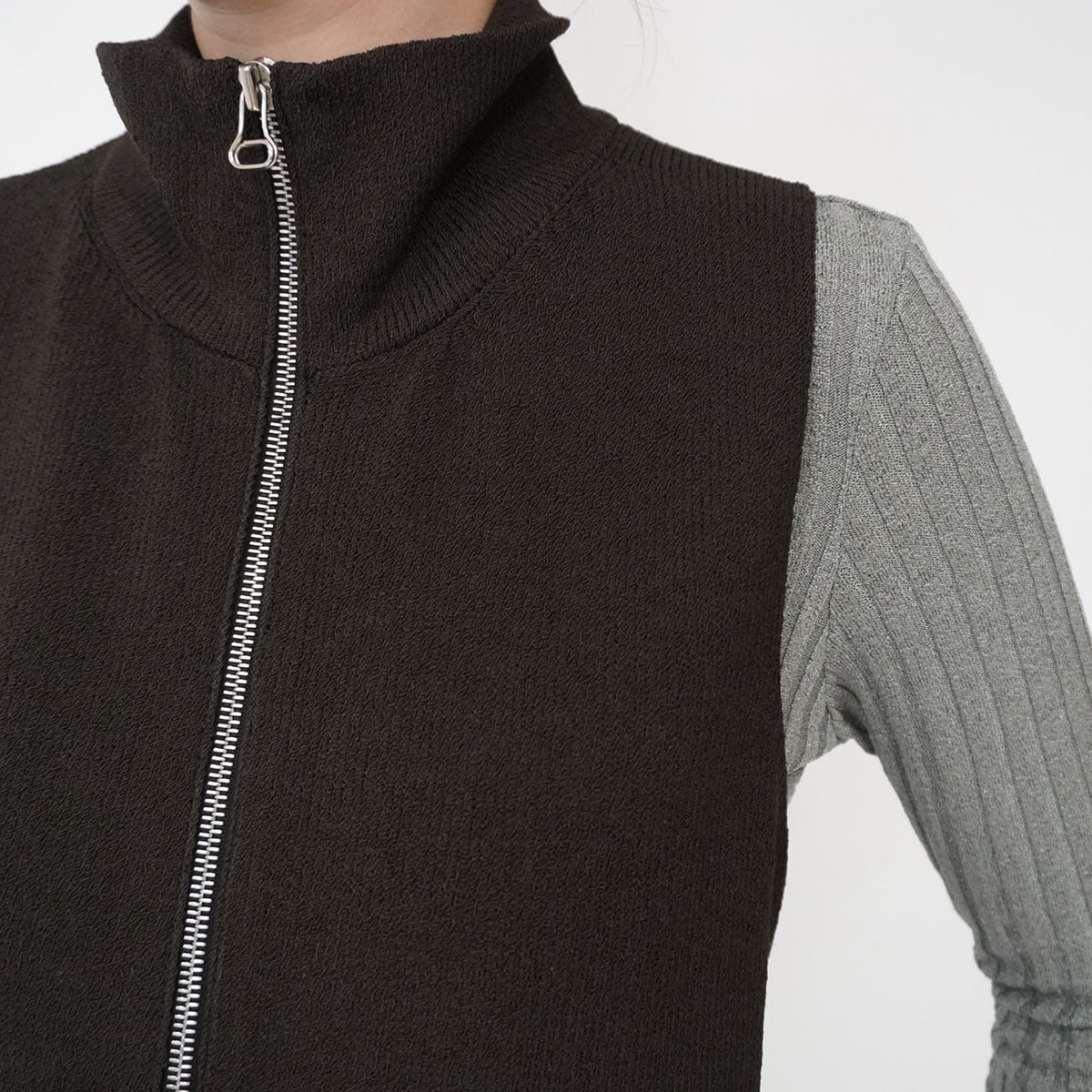 90s EURO Zipped Top、Vest Handloomed in California