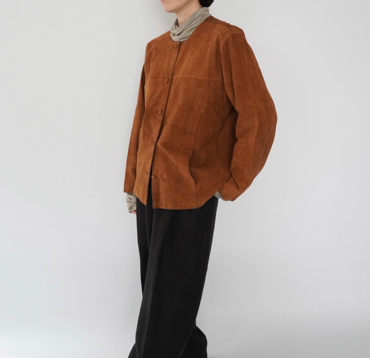 90s Suede Blouse, Jacket