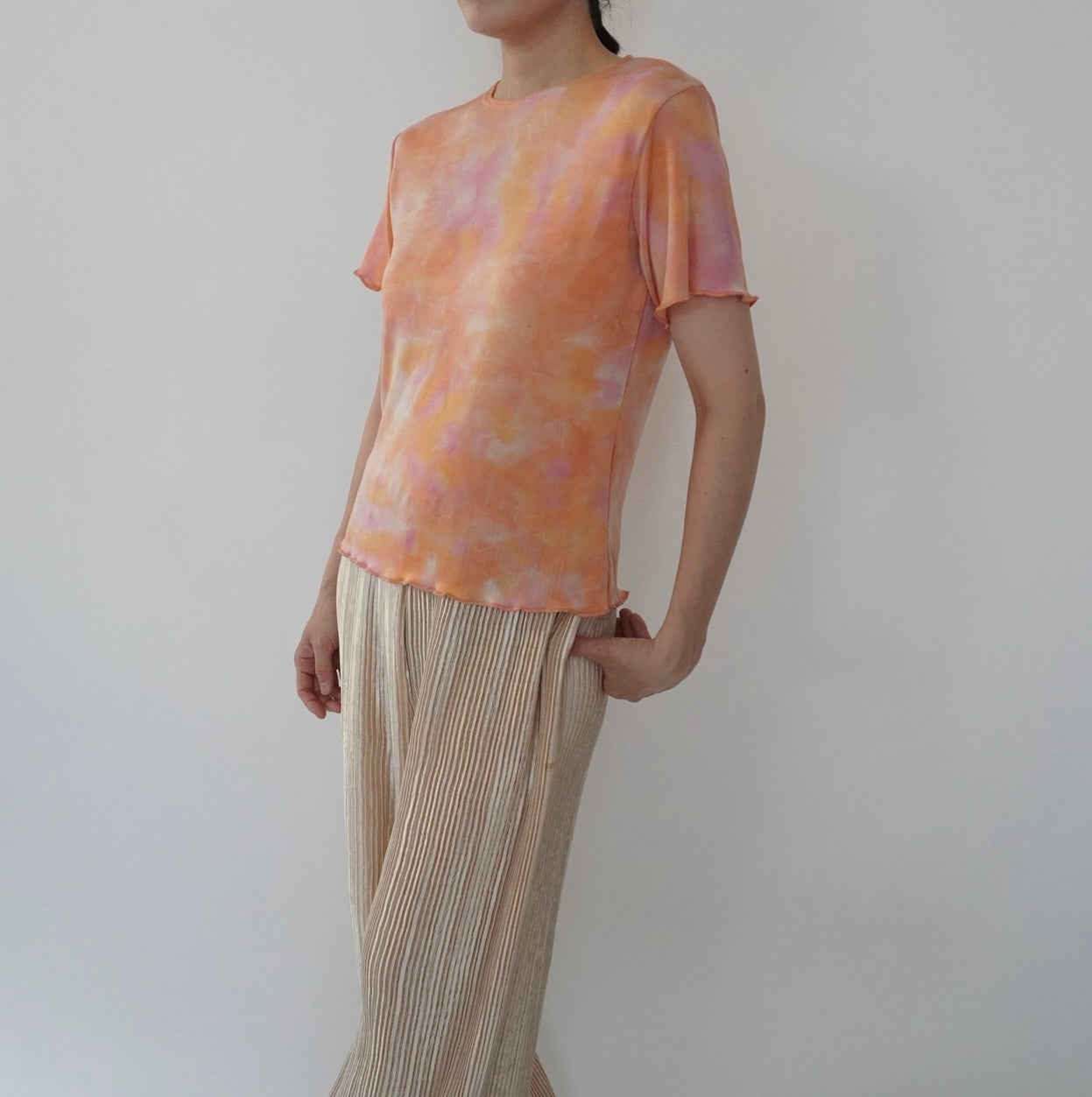 90s Tie Dye Top Made in Italy Dead Stock