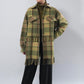 80s Plaid Fringe Design jacket Made in Italy