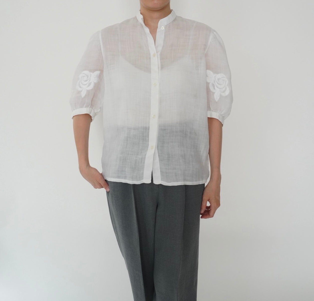 80s Embroidery Design Shirt Made in Italy