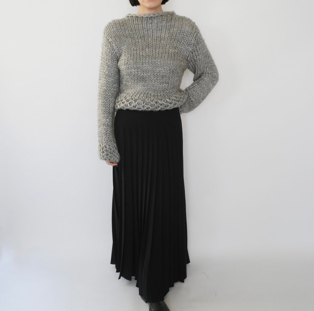 90s Maxi Pleats Skirt Made in USA