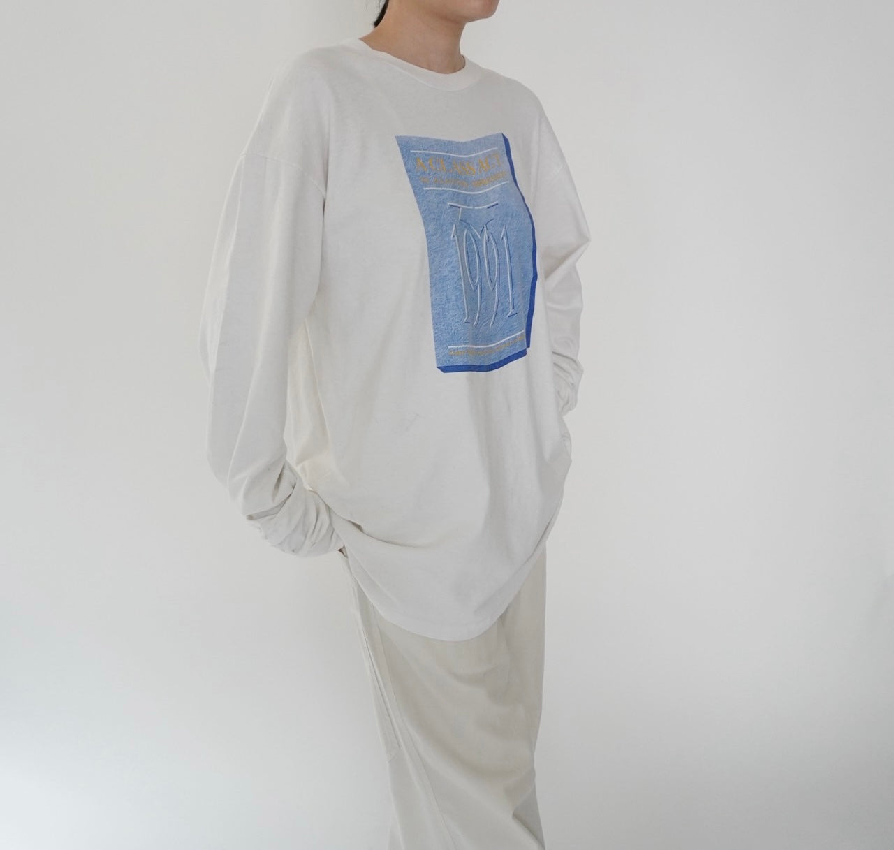 90s Printed Long Sleeves T-shirt Made in USA