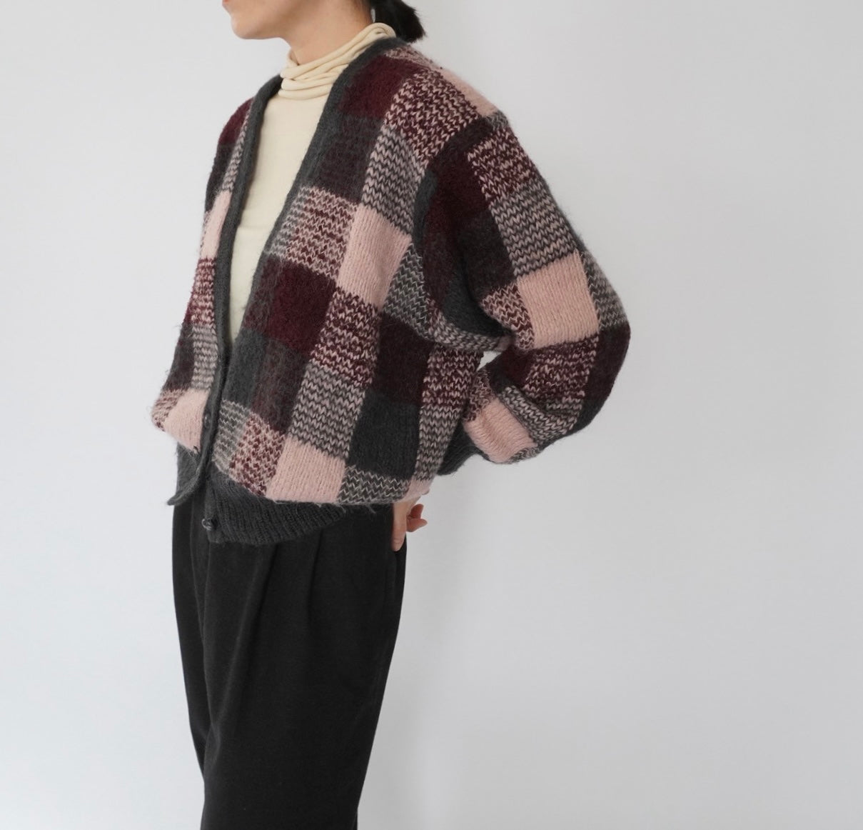 90s Pattern Mohair Cardigan
