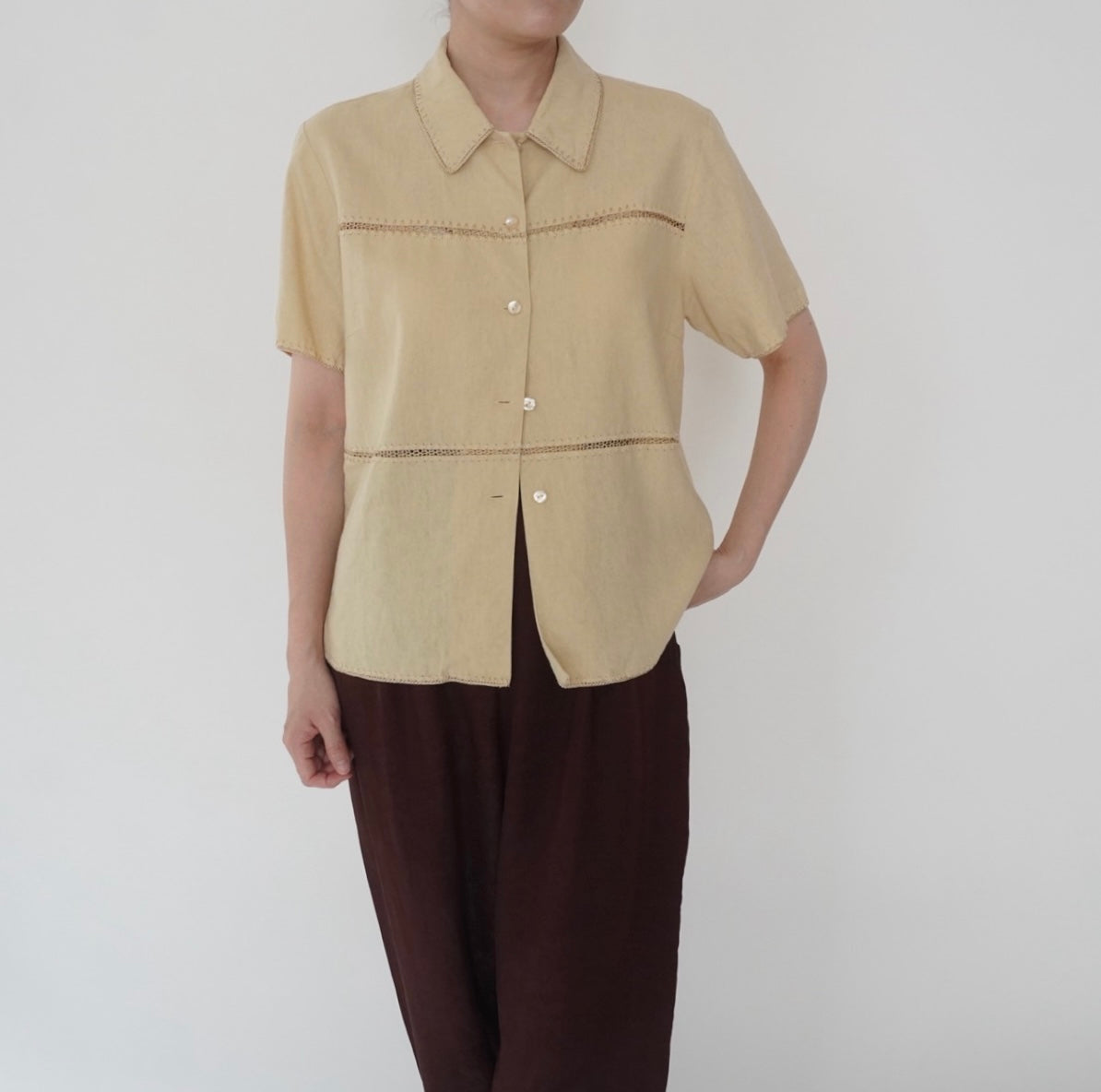 90s Design Linen Shirt