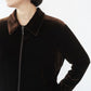 90s "J.CREW" Velour Zip Shirt