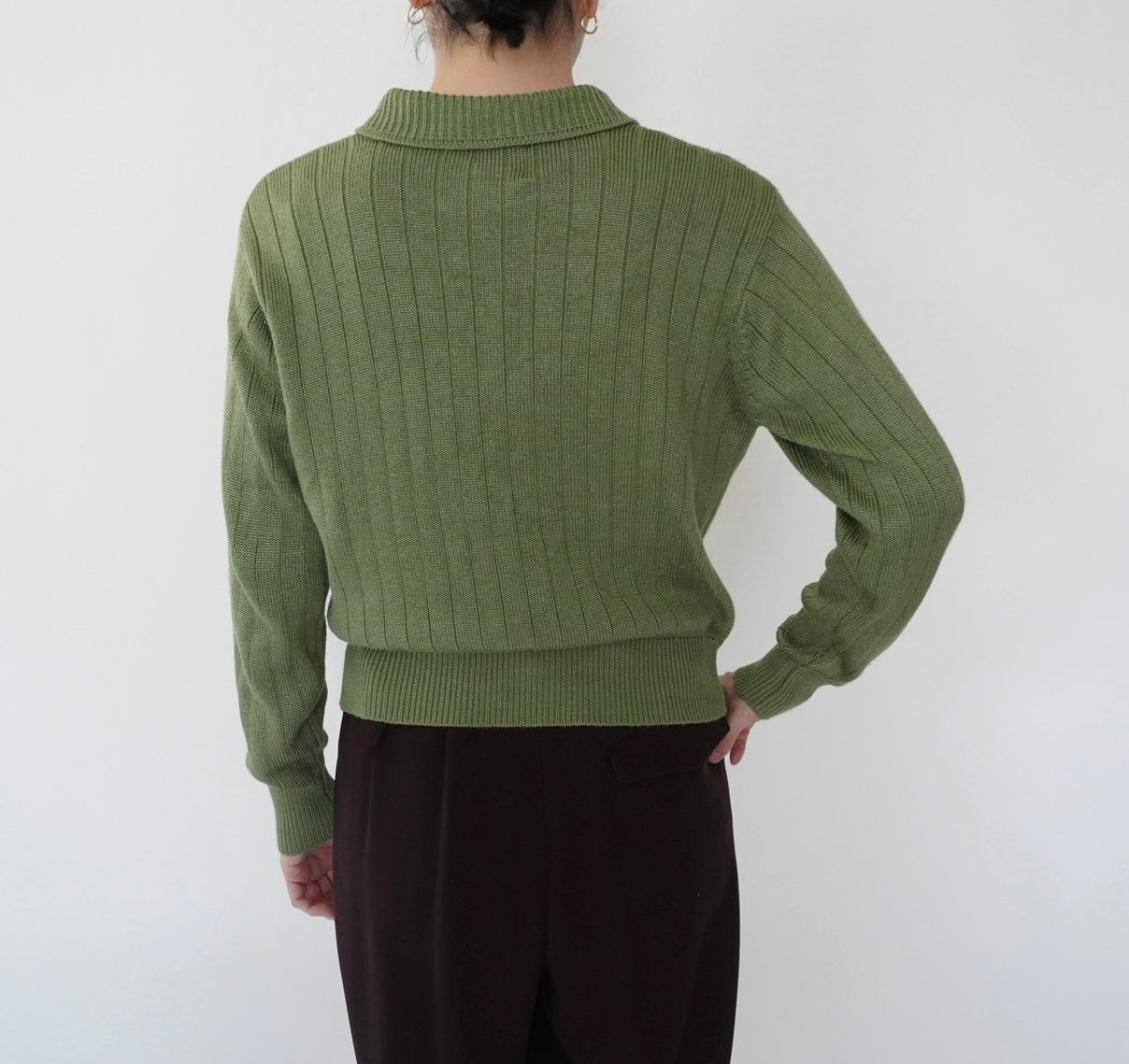 90s Zip Light Knit Top