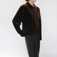 90s "J.CREW" Velour Zip Shirt