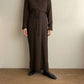 90s Brown Rayon Two-Piece Made in USA