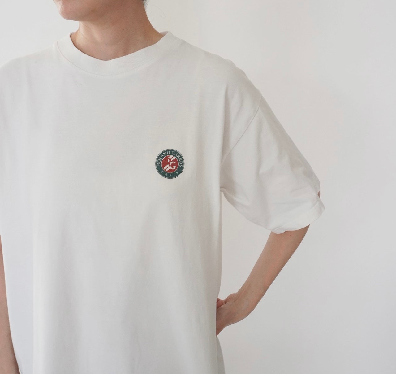 90s "Roland Garros"Printed T-shirt Made in France