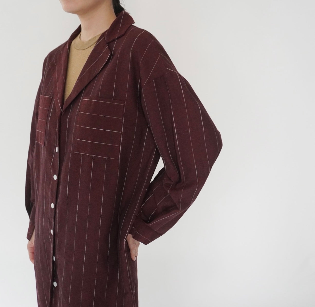 90s Striped Long shirt