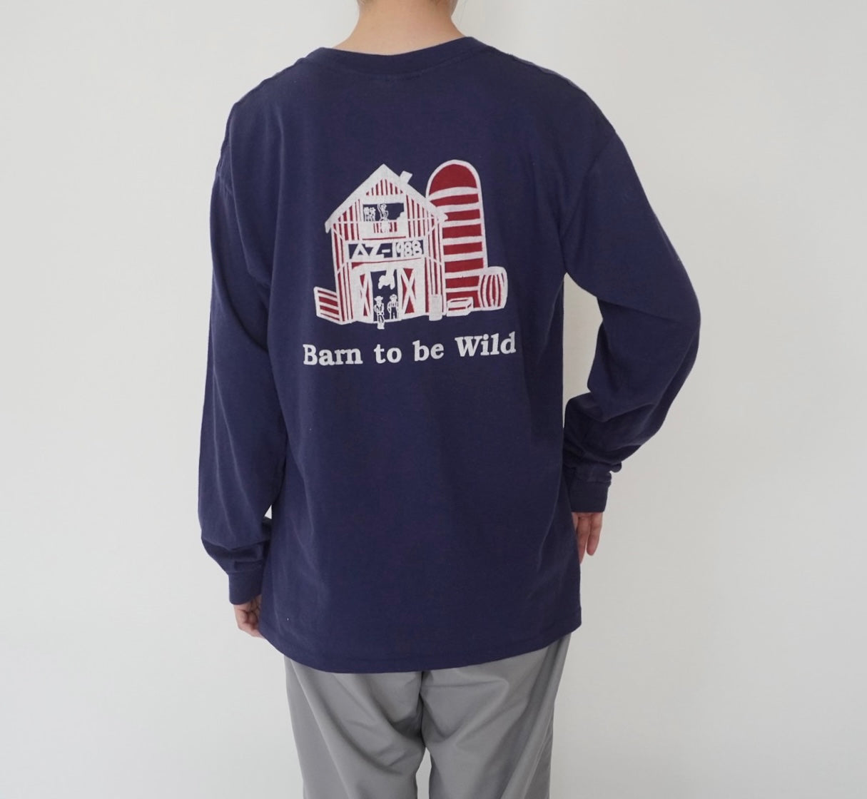 80s Printed Long T-shirt Made in USA