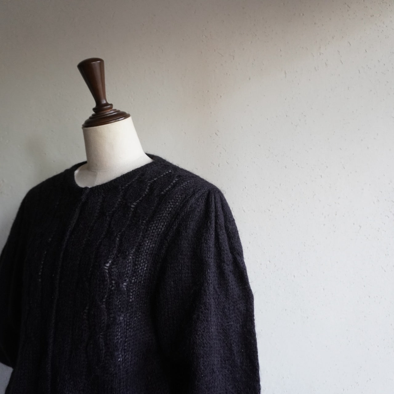 80s EURO Black Mohair Cardigan