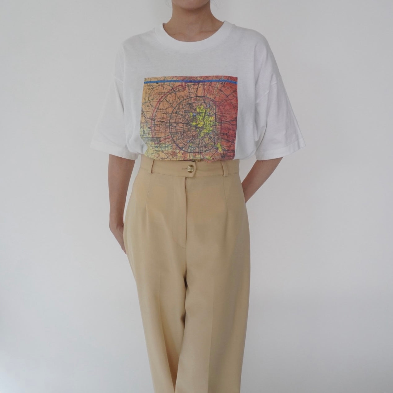 90s Printed Cut Off T-shirt Made in USA