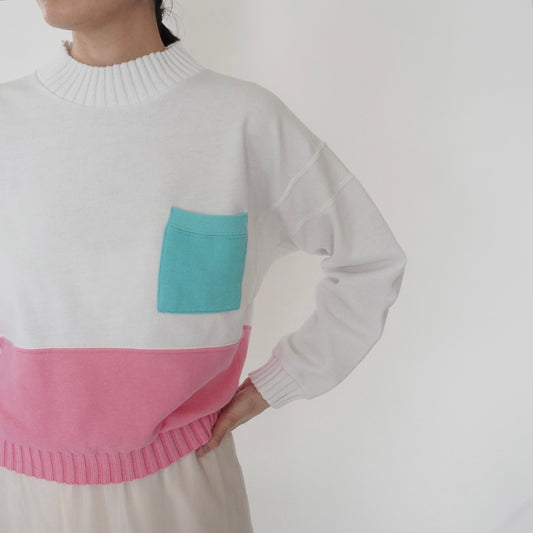 80s Pocket Sweater Made in USA