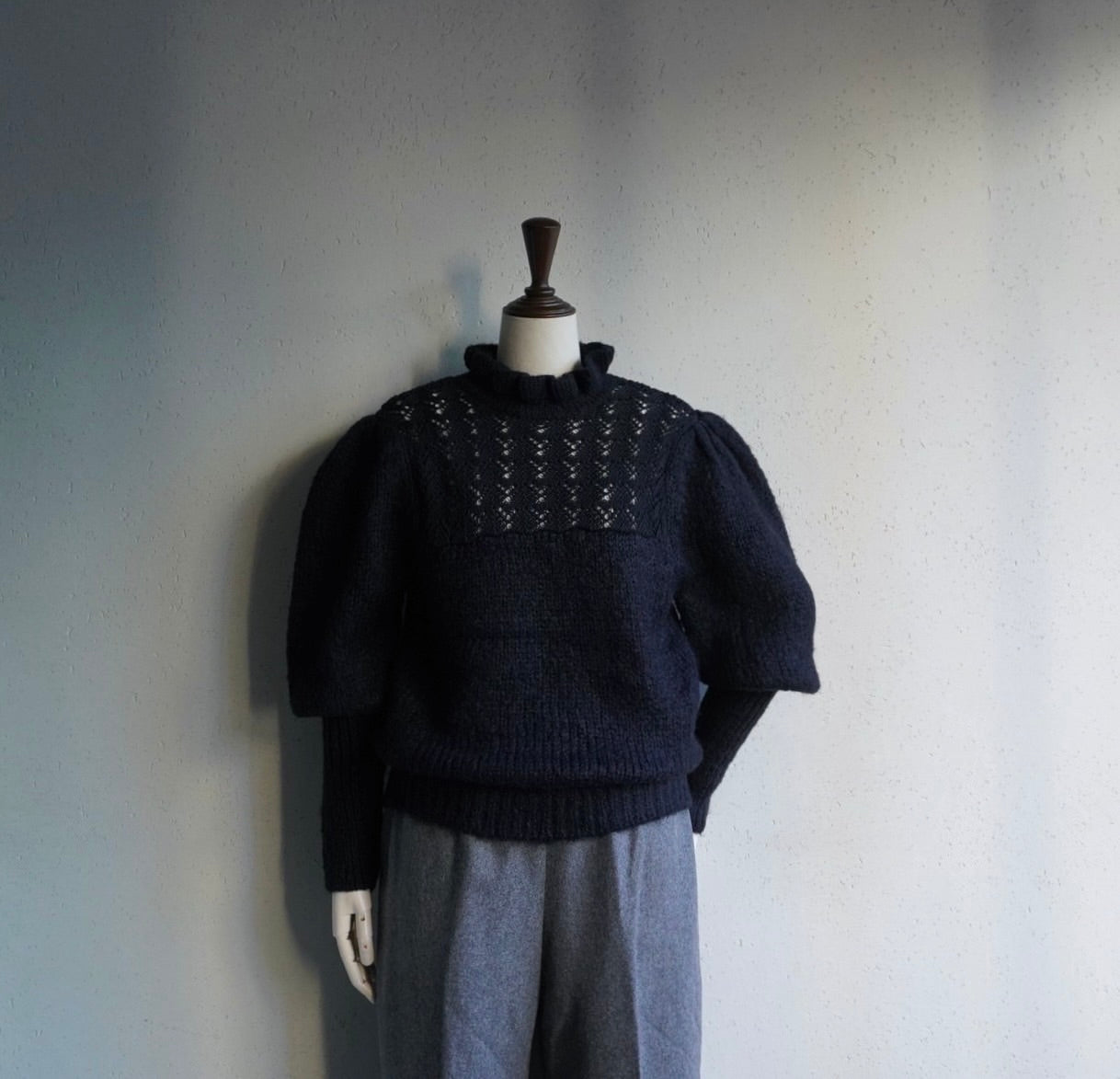 90s Black Crochet Knit