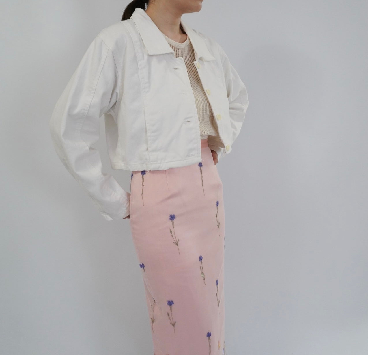 90s White Cotton Jacket