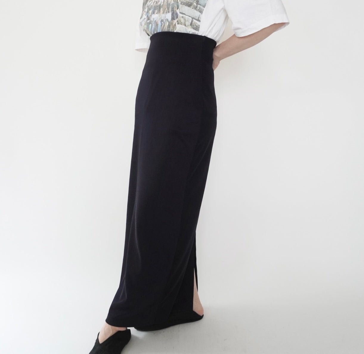 80s EURO Navy Skirt