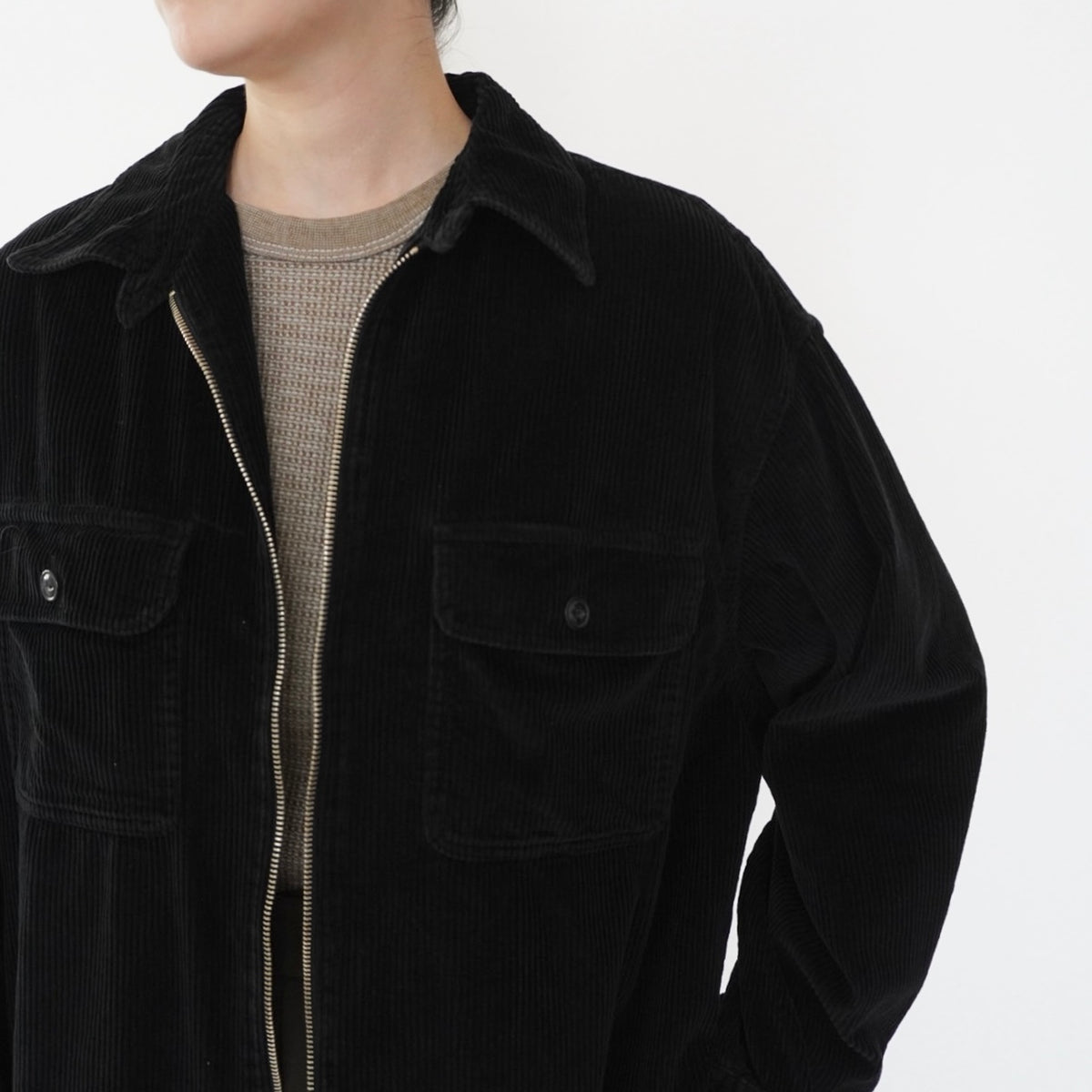 90s Zip Corduroy Shirt,Jacket