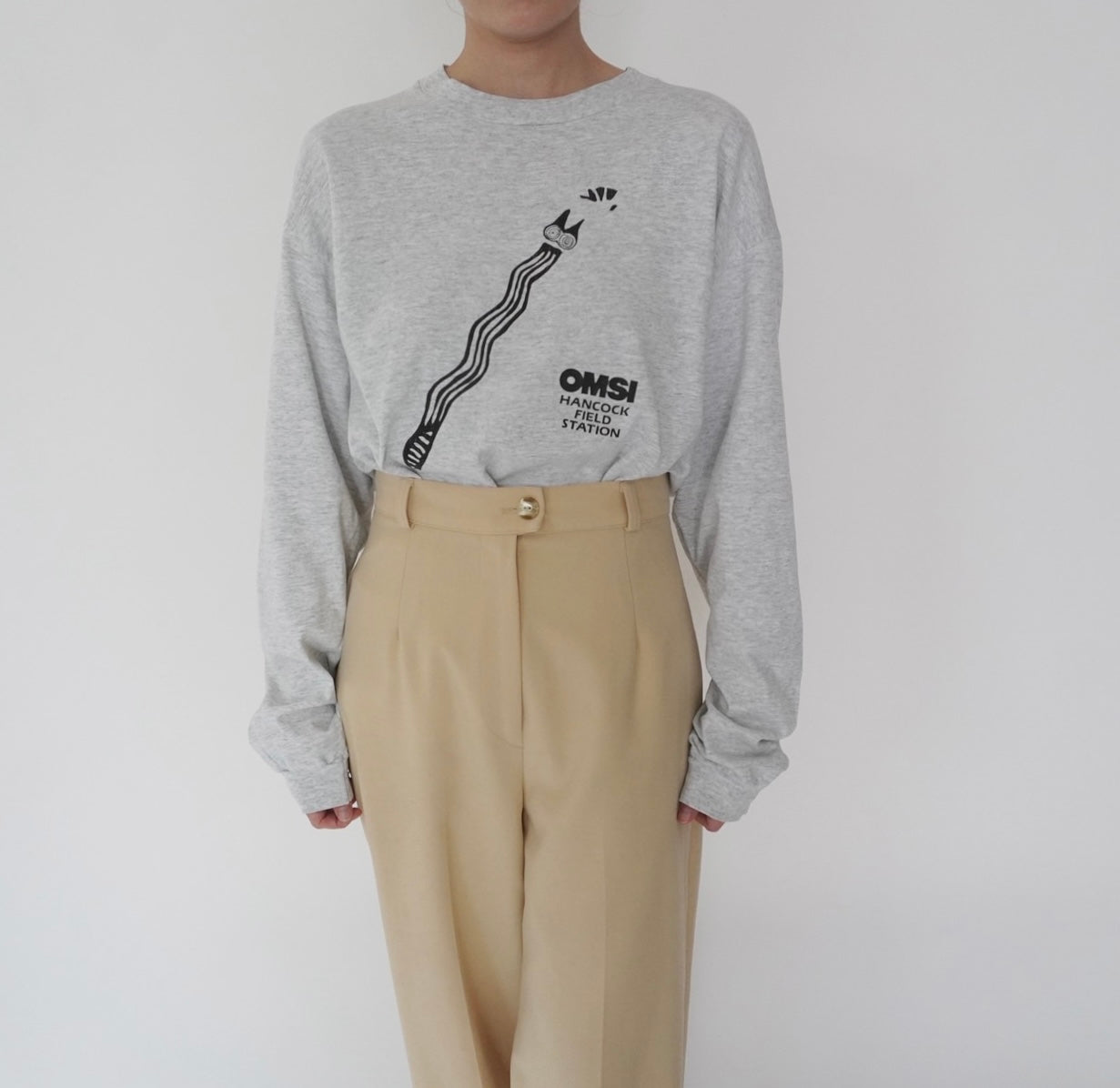 90s Printed Long Sleeves T-shirt Made in USA
