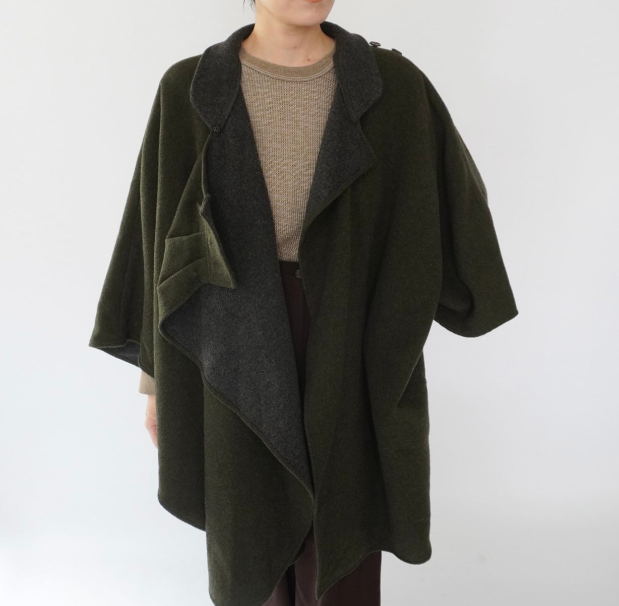 90s Design Poncho Jacket