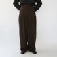 90s Wool Striped Wide Pants Made in USA Dead Stock