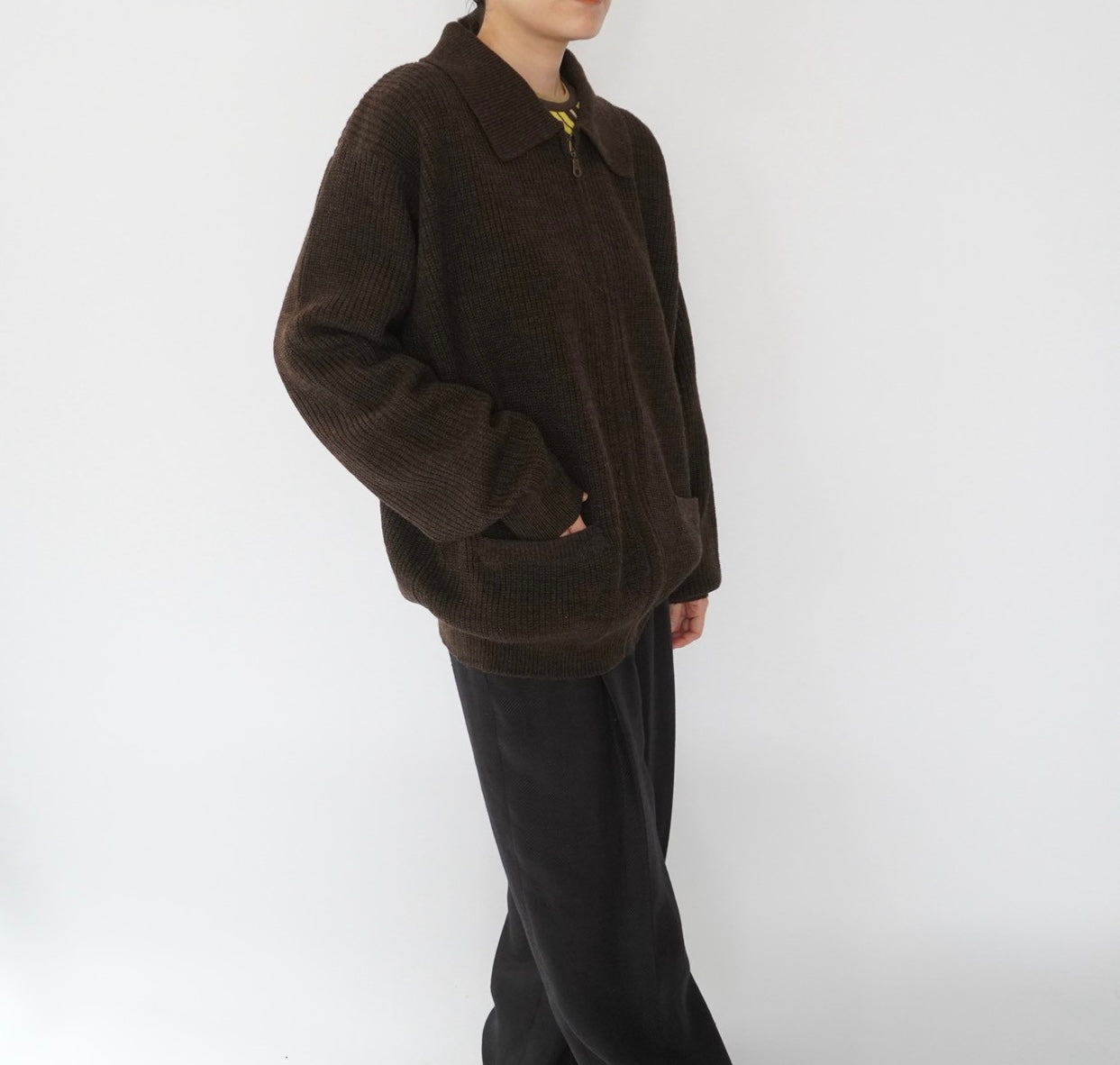 90s Zipped Knit Cardigan