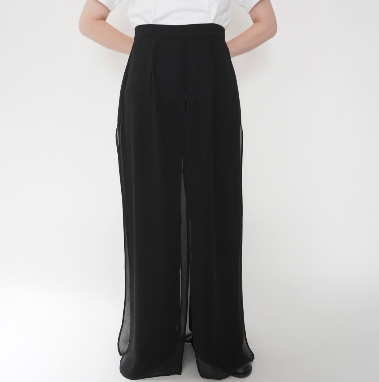 90s Slit Design Wide Pants Made in USA
