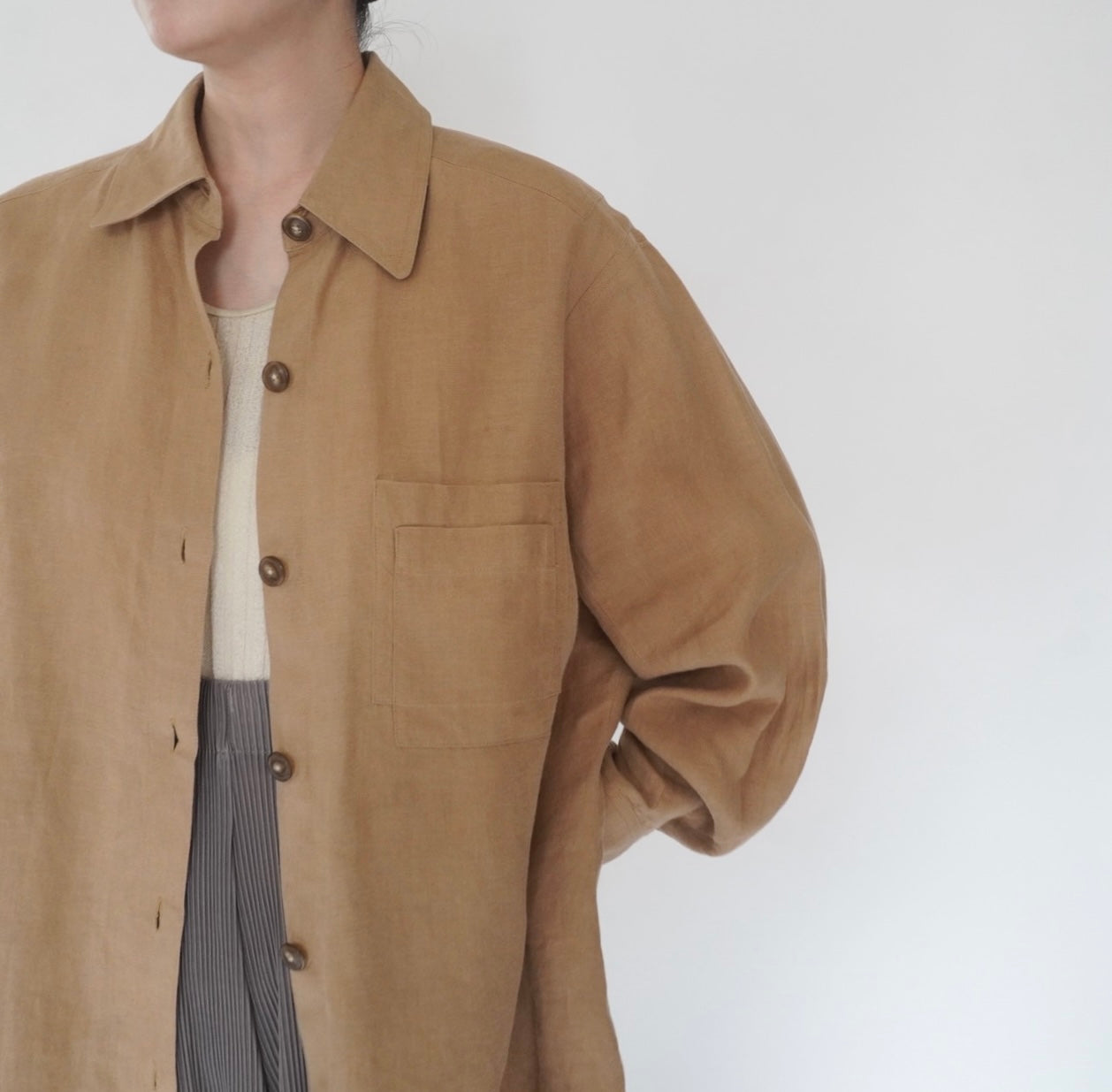 90s Oversized Linen Shirt