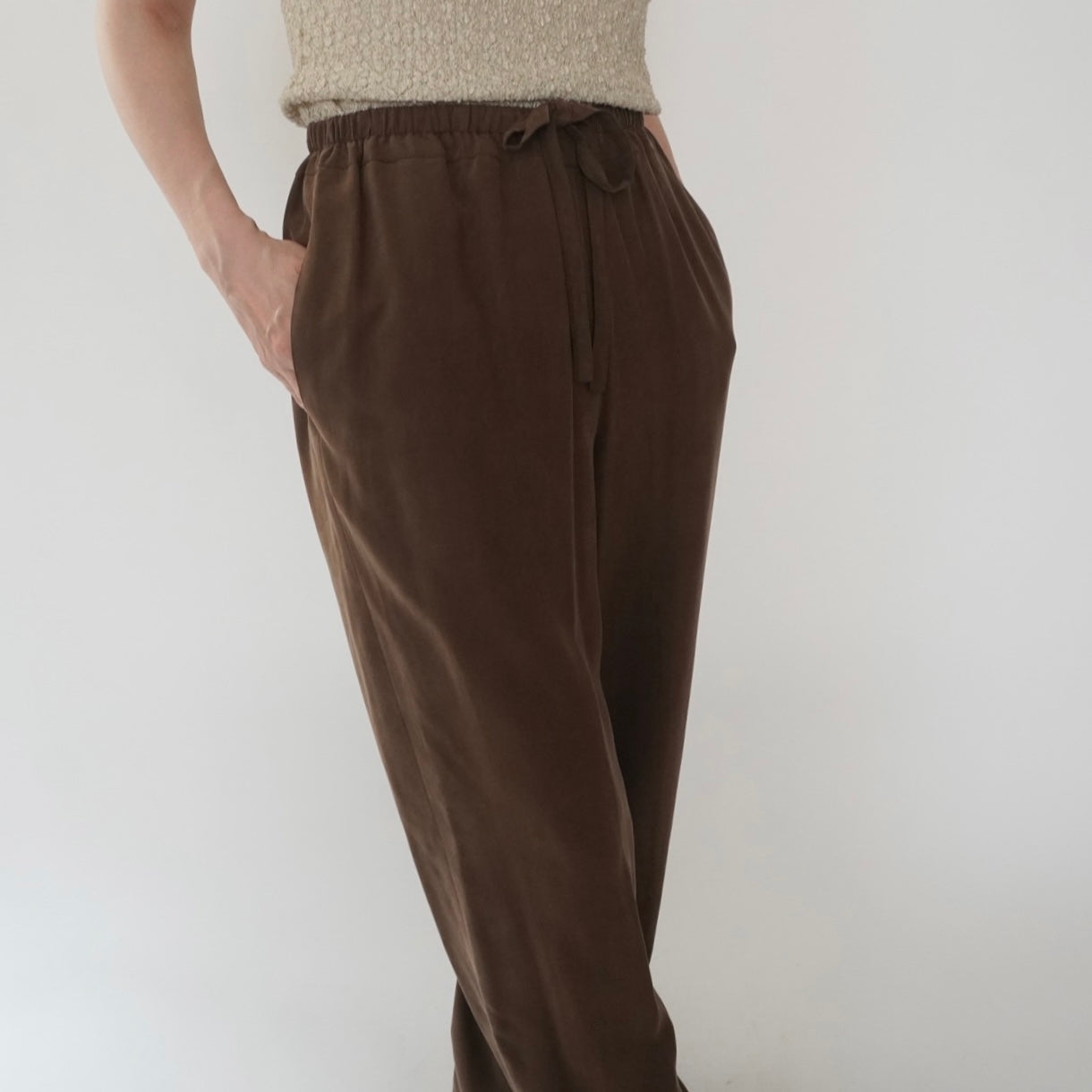 90s Brown Silk Pants