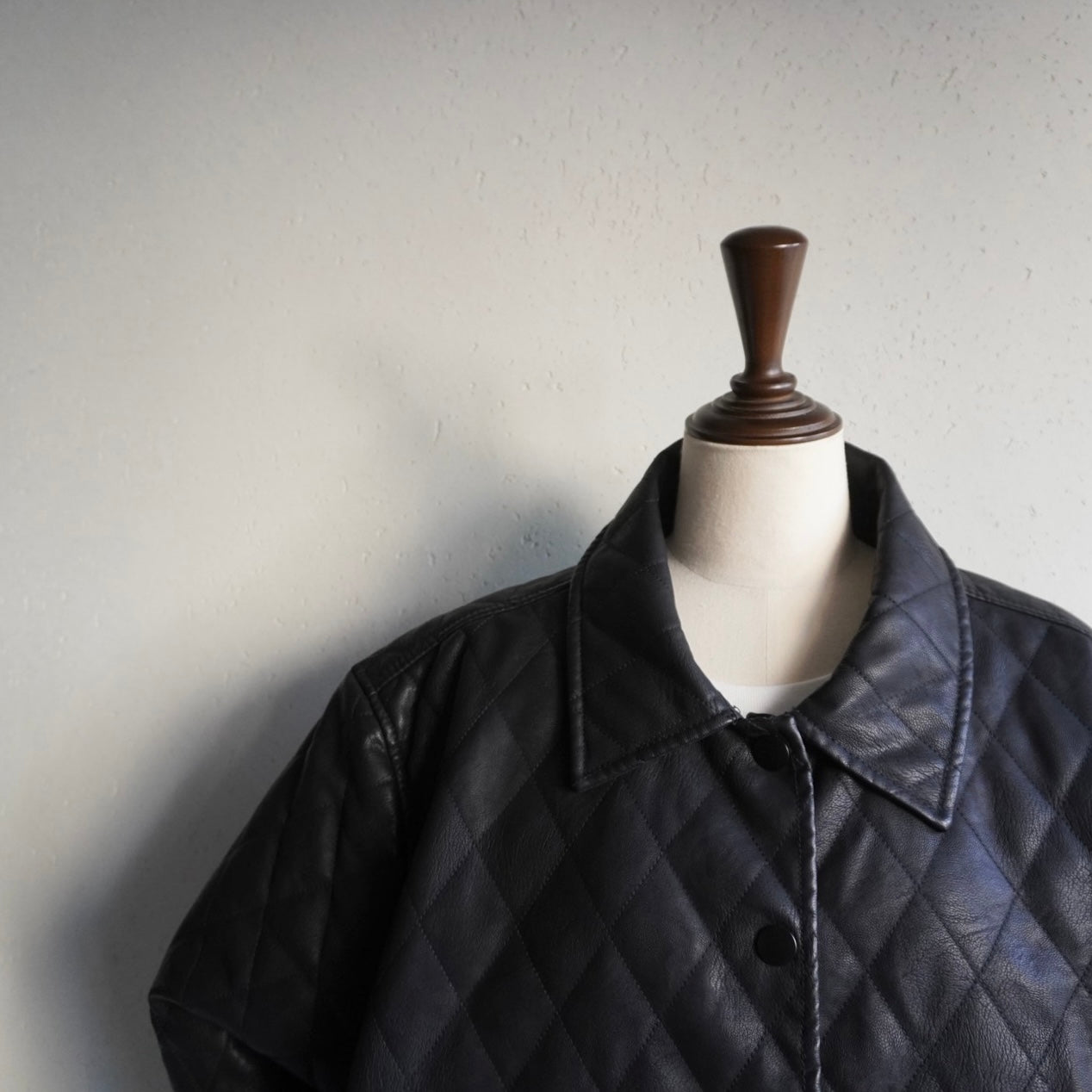 Faux Leather Quilted Jacket