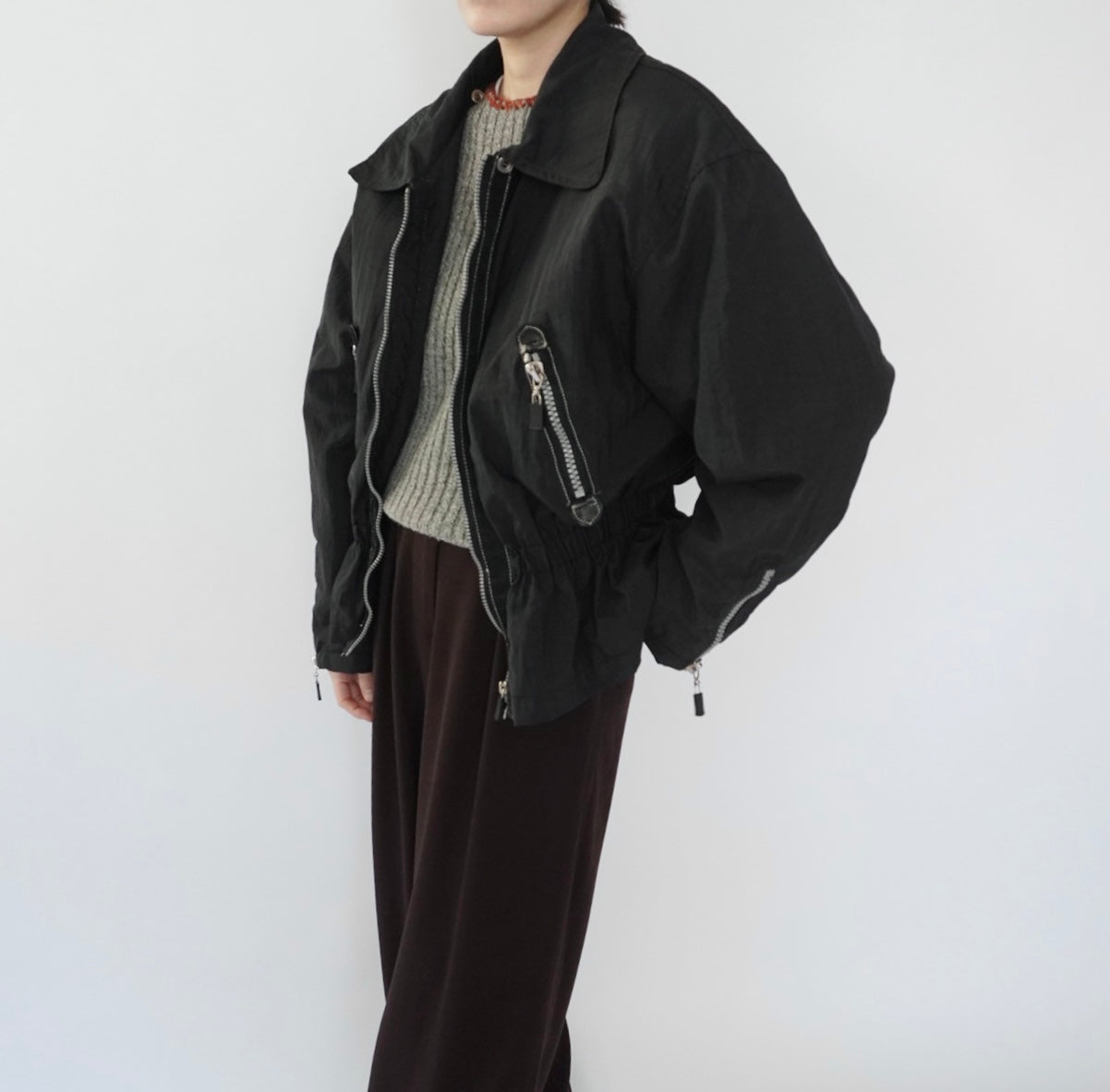 90s "Brandon Thomas" Black Design Jacket