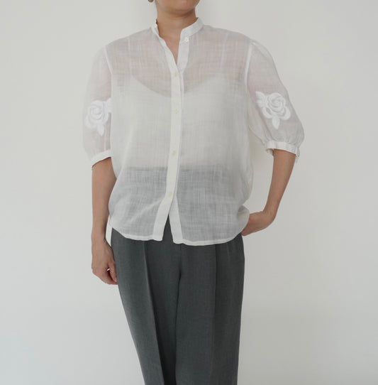 80s Embroidery Design Shirt Made in Italy
