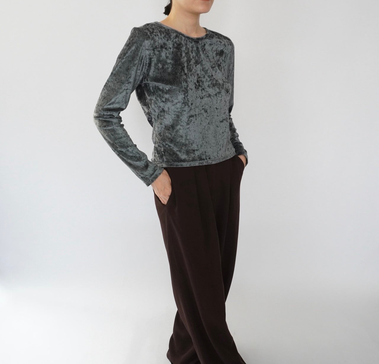 90s Velour Top Made in Italy