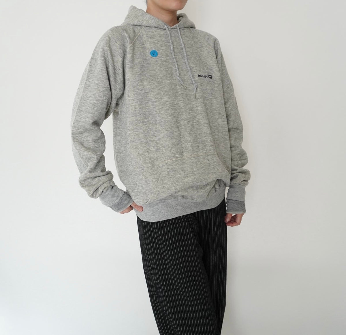 80s Hooded Sweater Made in USA Dead Stock