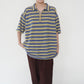 90s Striped Zip Top