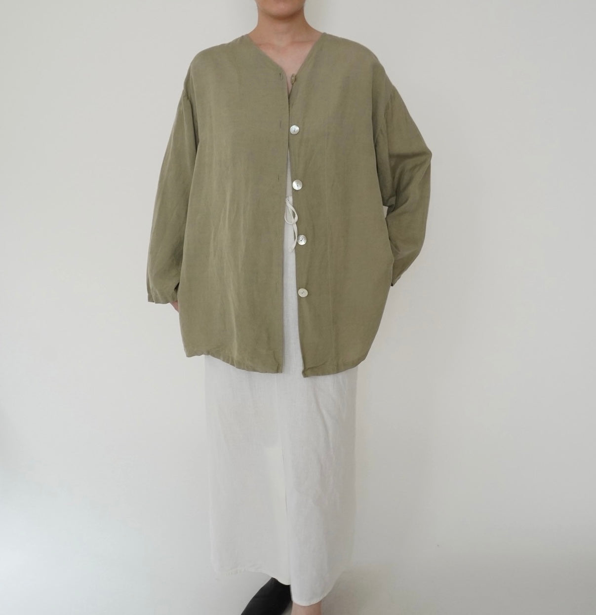 90s Light Khaki Blouse,Jacket