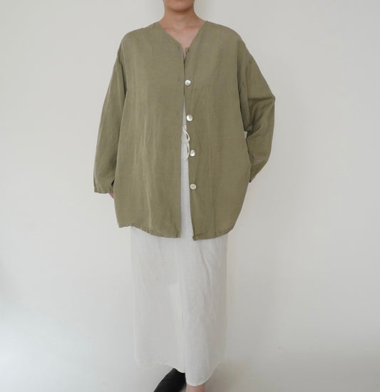 90s Light Khaki Blouse,Jacket