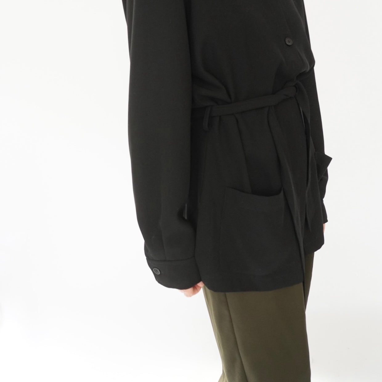 90s Belted Shirt Jacket