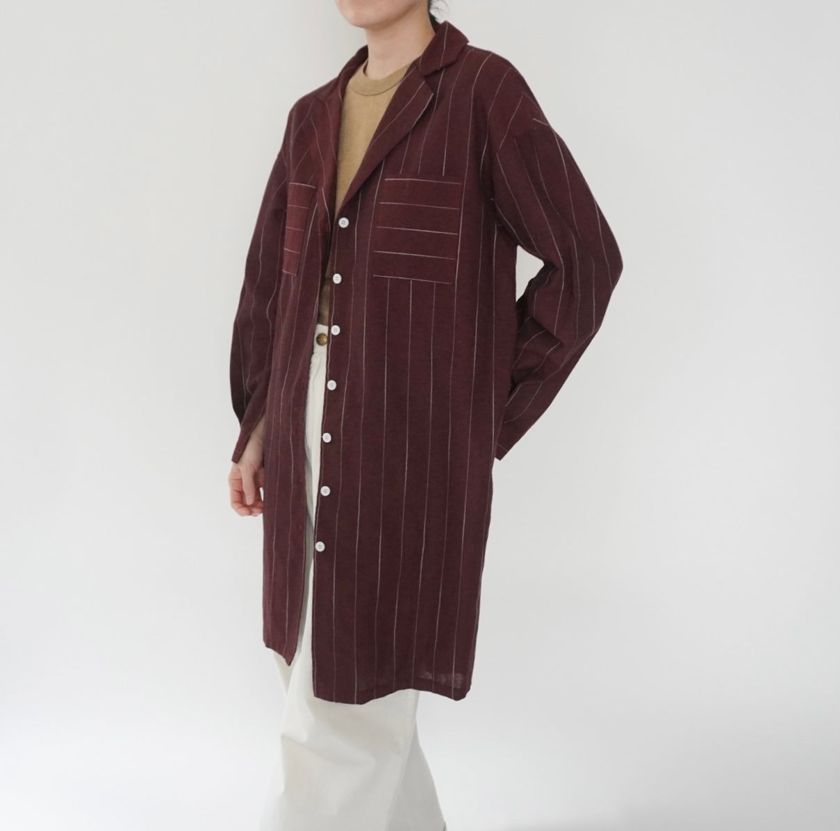 90s Striped Long shirt