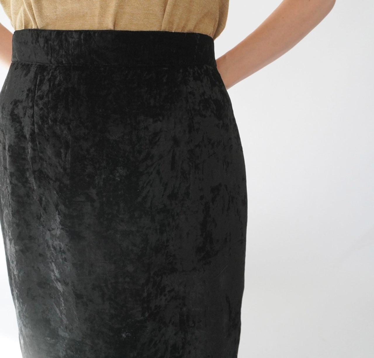 80s  Velour Maxi Skirt