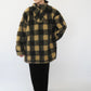 90s EURO Plaid Fleece Top