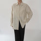 90s Beige Linen Shirt