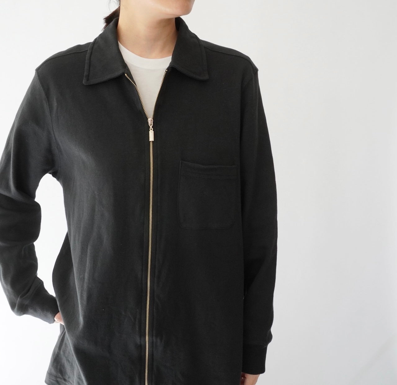 90s Zip Sweater Shirt
